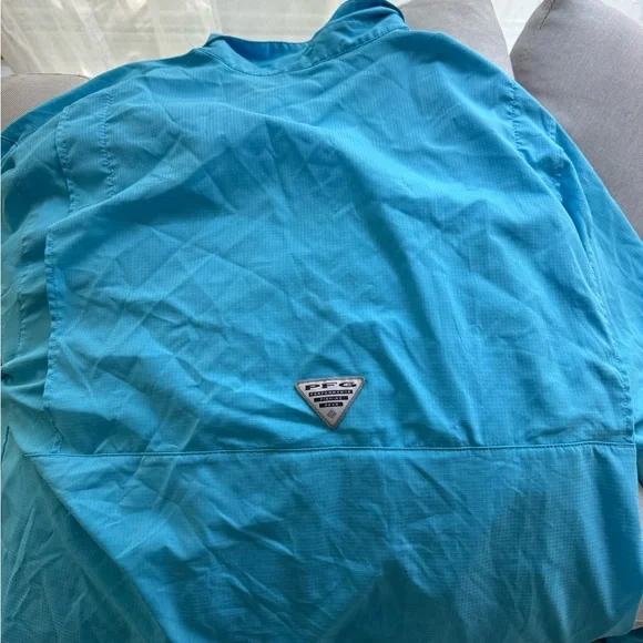 Columbia Men's Bright Blue Lightweight Shirt Jacket - Picture 5 of 5